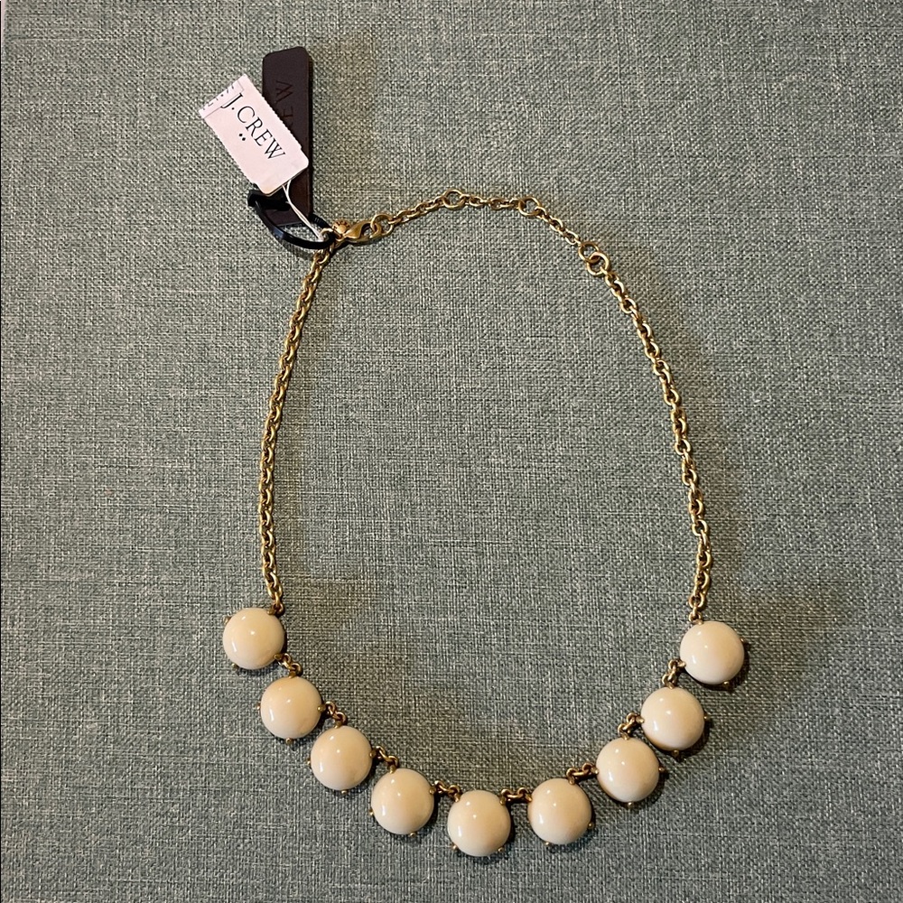 NWT J. Crew Cream Bubble Necklace